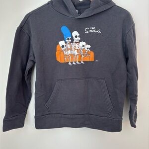The Simpsons Kids Hoodie - Charcoal